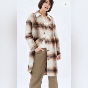 Aritzia Ganna long shirt jacket, beige, size XS